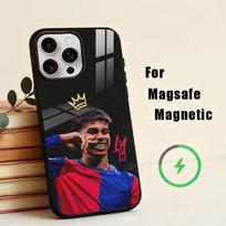 L-Lamine Y-Yamal dėklas telefonui iPhone17,16,15,14,13,12,11 Plus,Pro Magnetinis Magsafe belaidžiam įkrovimui iPhone16PROMAX black
