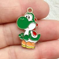 10vnt. Mielas Super Mario Bros. Pasidaryk pats Raktų pakabukas Metalinis Rankų darbo Lydinio Anime Žaidimo Raktų pakabukas Raktų žiedas Dovana Gerbėjams green