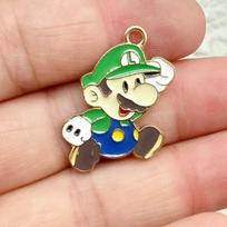 10vnt. Mielas Super Mario Bros. Pasidaryk pats Raktų pakabukas Metalinis Rankų darbo Lydinio Anime Žaidimo Raktų pakabukas Raktų žiedas Dovana Gerbėjams brown