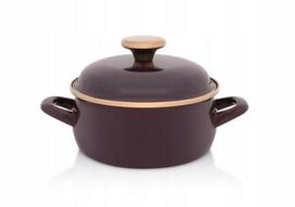 Emaliuotas puodas "bordeaux" 16 cm, 1.5 l
