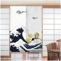 Japanese Sushi Door Curtain Partition Kitchen Doorway Decorative Drapes Cafe Restaurant Entrance Noren Half-Curtain 80x120cm