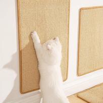 Sizalo katės draskyklė Lipni prie sienos tvirtinama katės draskyklė Baldų apsauga kačiukams žaisti ir šlifuoti nagus 30x40cm-1pc self adhesive beige