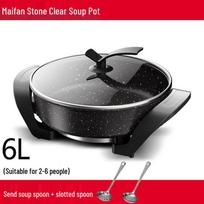 Large Capacity Multifunctional Electric Hot Pot & Stir-Fry Cooker gray