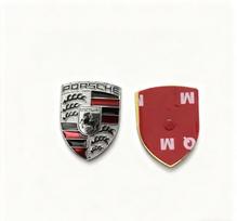 Automobilio vairo centro dangtelio keičiama emblema modifikacijos priedo lipdukas, tinkantis 911 Porsche Cayenne Macabalamera brown