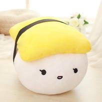 40x30x35cm Big Sushi Plush Pillow Stuffed Cute Face Food Plushie Back Support Head Pillow Stuffed Yellow Red Pink Cushion