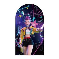 Kpop Demono Medžiotojo Lanko Fono Dangalas Mergaitės Gimtadienio Šventės Dekoracija Kūdikio Maudynių Vaikų Šauni Scenos Fotografavimo Fono Sienelė 1.6x3.9ft (50x120cm)