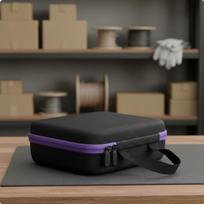 Zippered Tool Pouch Oxford Cloth Versatile Storage Bag Zipper Closure Small Accessories Organizer violetinė