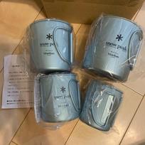 Snow Peak Limited SORA Titanium Single Mug 4pc Set Rare Non-Sale 2023 Japan