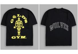 Darcsport & Gold's Gym bendro prekės ženklo minkštos medvilnės unisex sportiniai marškinėliai, kvėpuojantys trumpomis rankovėmis. US Size M geltona/juoda