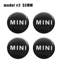 52mm 54mm Automobilio ratlankio centrinės dalies lipdukai MINI R55 R56 F55 F56 R57 R58 R59 Cooper JCW Clubman Countryman ratlankio dangtelių priedai ypbhr22 black