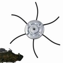 Metalinė žoliapjovės galvutė 8cm 6 siūlų Pakeičiama galvutė Vejapjovėms juoda