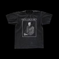 Fiodoro Dostojevskio marškinėliai Unisex Vintažiniai dažyti marškinėliai M black