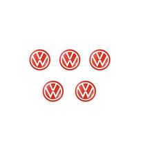 5 vnt. VW automobilio nuotolinio rakto logotipas, lipdukas, aliuminio emblema, skirtas VW Polo Golf GTI Touran Tiguan Jetta Passat CC T5 Magotan Scirocco Caddy red
