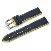 For Longine Seiko Water Ghost Hamilton Series Nylon FKM Rubber Bottom Watch Strap 18-20-22-24mm Strap Soft Waterproof Wrist Band 20mm black