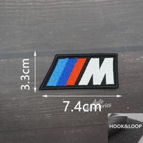 Siuvinėtos lipnios etiketės iš audinio HOOk&LOOP Drabužių skylės lopas Lipdukas BMW M Power 1 3 5 7 serijos striukei Kuprinės dekoravimo priedai black