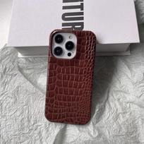 European and American crocodile leather pattern for iPhone16 mobile phone case half pack 15promax solid color 14 retro 13/12/11 apple 11