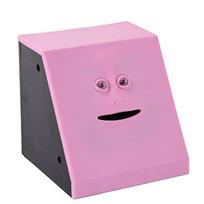 Kūrybingas beždžionės veido taupyklė Interaktyvi judesio jutikliu taupyklė Smagi dovana vaikams Flat Pink pink