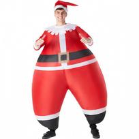 Aukščiausios kokybės Kalėdinis pripučiamas Kalėdų Senelio kostiumas vakarėliui, cosplay SantaClaus4 Adult red