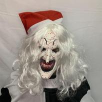 Terrifier kaukė Sielas vagiantis klounas Kaukė Siaubo Kalėdų klounas cos Žudymo kaukė C Style（With hat includ