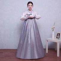 Women's Traditional Korean Dae Jang Geum Dance Costume - Improved Hanbok L bust 105 cm (around 61 kg) gray