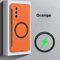 Magsafe magnetiniam dėklui, skirtam Honor Magic V2 Vs2 V2 V Plonas berėmis kietas kompiuterio galinis dangtelis belaidžio įkrovimo dėklai Magic VS 2 V For Magic Vs oranžinė