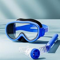 Kids' Full-Face Anti-Fog Snorkel Mask & Dry Tube Set - Professional Snorkeling Gear for Boys & Girls
