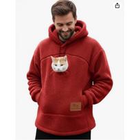 Unisex Fleece Hoodie Dydelis Laisvalaikio Šiltas Puloveris Megztinis Kasdieniam Dėvėjimui Juodos Alyvuogių Rožinės Raudonos Žalios Tamsiai Mėlynos Geltonos Spalvos 2XL raudona