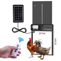 Automatinės saulės energija maitinamos aliumininės vištidės durys su laikmačiu ir šviesos jutikliu