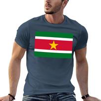 Suriname Flag Designs Created From The Suriname Flag Tshirt Casual Loose Fit Short Sleeve Tshirt M black