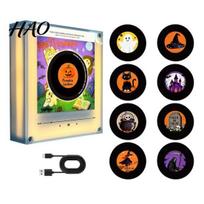 Mini patefono magnetas, vinilo šaldytuvo magnetas, su 9 programuojamais įrašais, 128MB atmintimi, be muzikos, nustatomas LED naktinis apšvietimas, NFC magnetinė individuali muzikos dėžutė Not rotatable