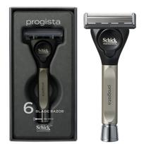Schick ProGista 6-Blade Holder (with Blades) Mens Razor Shaving black
