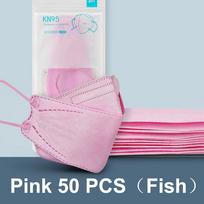 CE FFP2 veido kaukė Žuvies kaukė Kn95 Patvirtinta Mascarillas Faciales Daugkartinė kaukė 50 PCS(Fish) rožinė