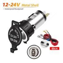 Automobilio variklio žiebtuvėlio įkroviklio lizdas 12V-24V 120W maitinimo kištuko lizdas plastikinis motociklų automobilių sunkvežimių maitinimo lizdas laiveliams traktoriams With Fuse Cable