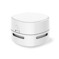 Mini stalinis dulkių siurblys su USB ventiliatoriumi nešiojamasis belaidis stalo dulkių šlavimo įrenginys, įkraunama baterija 2xAA power supply white