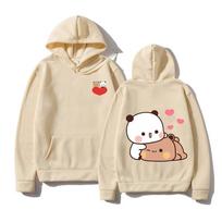 Bubu And Dudu Hoodie Moteriška Estetinė Grafika Juokingi Kawaii Bubble Tea Hoodie Unisex Anime Harajuku Vintažiniai megztiniai Sweats XL beige
