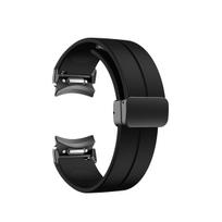 Laikrodžio apyrankė, silikoninė apyrankė, skirta Samsung Galaxy Watch 5 Pro 45 mm Galaxy Watch 6 5 4 44 mm 40 mm magnetinė sagties apyrankė, skirta laikrodžiui 6 Classic 43 47 mm Watch 6 Classic 43mm black