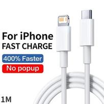 PD 20W greitas įkroviklis skirtas iPhone 14 13 12 11 Pro Max Mini 7 8 Plus XR Type C Kabelis Greito įkrovimo data Laido telefono priedai 20W PD 1m Cable white