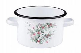 Emaliuotas puodas 2l baltas 16cm, visoms viryklėms