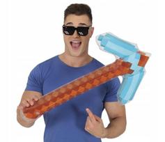 Pikselinis kirvis balionas 45 cm – žaidimų vakarėlio atributas