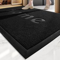 Modernus Paprastas Guminis Grindų Kilimėlis Poliesterinis Komercinis Viešbučio Supermarketo Dulkių Kilimas Įėjimo Durų Durų Kilimėlis 45*75cm black