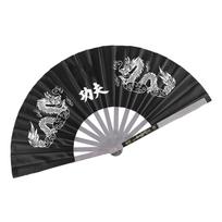 Nerūdijančio plieno Tai Chi kovos menų Kung Fu šokių praktikos treniruotės, pasirodymas „Fan Blue“. juoda