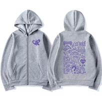 Sour Guts Vamzdelis Užtraukiamas Hoodie Vyrams Moterims drabužiai Madingi Užtraukiami Megztiniai Harajuku Hip Hop Dydžio Perteklius Megztiniai Striukės Paltai S gray