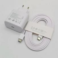 45W Įkroviklis Super Greito Įkrovimo Adapteris 1.8M Type C Skirtas Galaxy S24 S23 S22 S21 S20 Note 20 Ultra 10 Z Flip Fold 6 5 4 3 2 White-Add 1.8M Cable