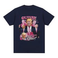 Juokingi Donaldas Trumpas Kaltas dėl Mano Širdies Vagystės Marškinėliai Unisex Aukštos Kokybės 100% Medvilnės Minkšti Laisvalaikio Trumpomis Rankovėmis Marškinėliai Unisex S black