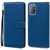 OPPO A52 A92 A72 dėklas Silikoninis Odinis Piniginė Apverčiamas Dangtelis OPPO A72 A52 A 72 52 92 OPPOA72 OPPOA52 Apverčiamas Dėklas Coque Fundas For OPPO A52 tamsiai mėlyna spalva
