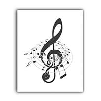 Stave Nauja muzika Plakatas Drobė Menas Muzikinės natos Muzika Klasė Šokių Kambario apdaila Kabantis Tapyba Svetainės apdaila 60*90cm black