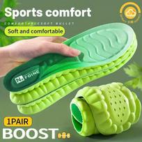 4D Ortopediniai Sportiniai Vidpadžiai Super Minkšti Kvėpuojantys Didelio Elastingumo Smūgius Sugeriantys Bėgimo Batų Įklotai Anti-skausmas Deodorantas Pagalvėlė EU45-46(280mm) green