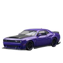 1:32 mastelio Dodge Challenger SRT Hellcat Redeye žaislinis automobilis Super Sport modelis Metalinis transporto priemonės modelis Miniatiūrinis su garsu ir šviesa Kolekcija Dovana Vaikui violetinė