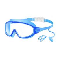 Vaikiški plaukimo akiniai su nosies spaustuku ir ausų kištukais, apsauga nuo rasojimo, UV apsauga, akiniai baseinui, nesudužtantys lęšiai berniukams ir mergaitėms B white
