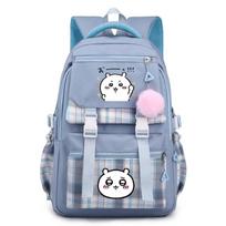 Jiikawa wow school bag new Chiikawa girls backpack for primary and secondary school students cute college style backpack no specification gray